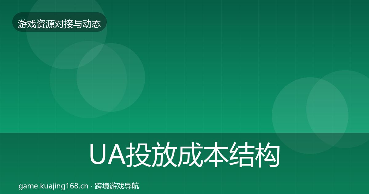 UA投放成本结构分析入门到进阶·第2389篇