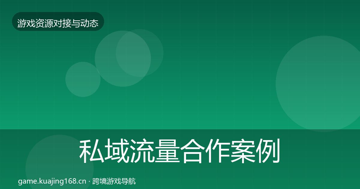 私域流量合作案例要点梳理·第2395篇