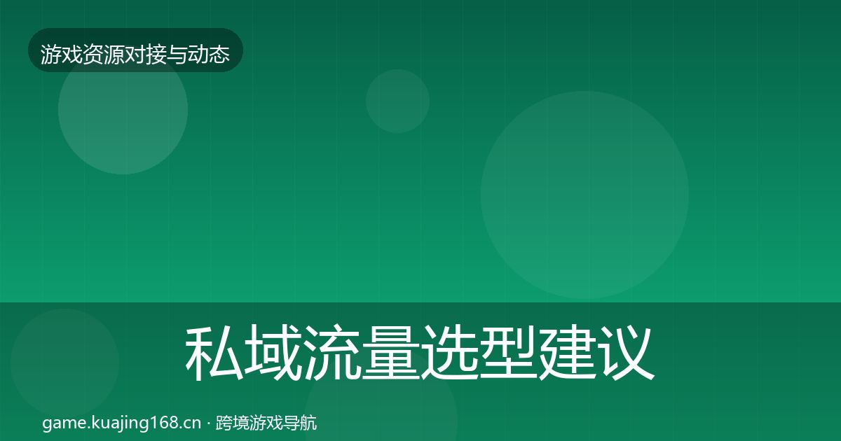 私域流量选型建议要点梳理·第2420篇