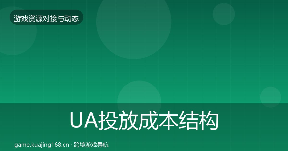 UA投放成本结构分析入门到进阶·第2429篇