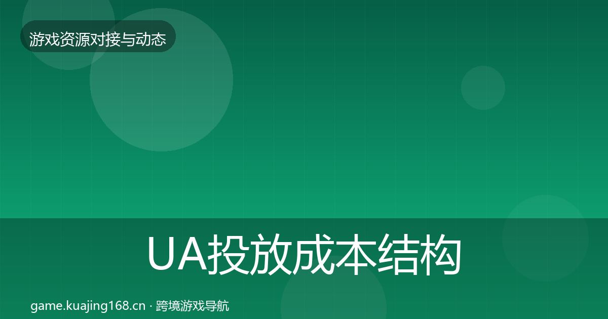 UA投放成本结构分析入门到进阶·第2469篇