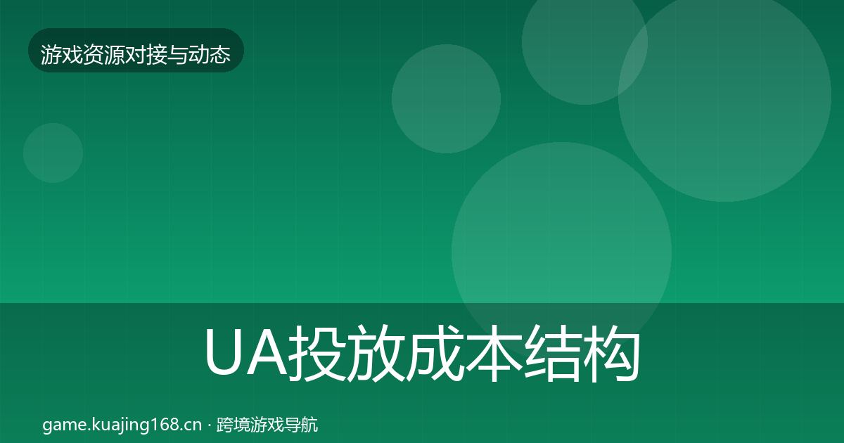 UA投放成本结构分析入门到进阶·第2509篇