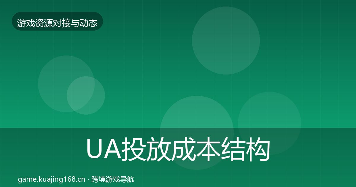 UA投放成本结构分析入门到进阶·第2549篇