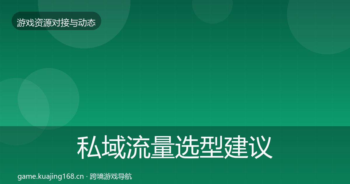 私域流量选型建议要点梳理·第2780篇