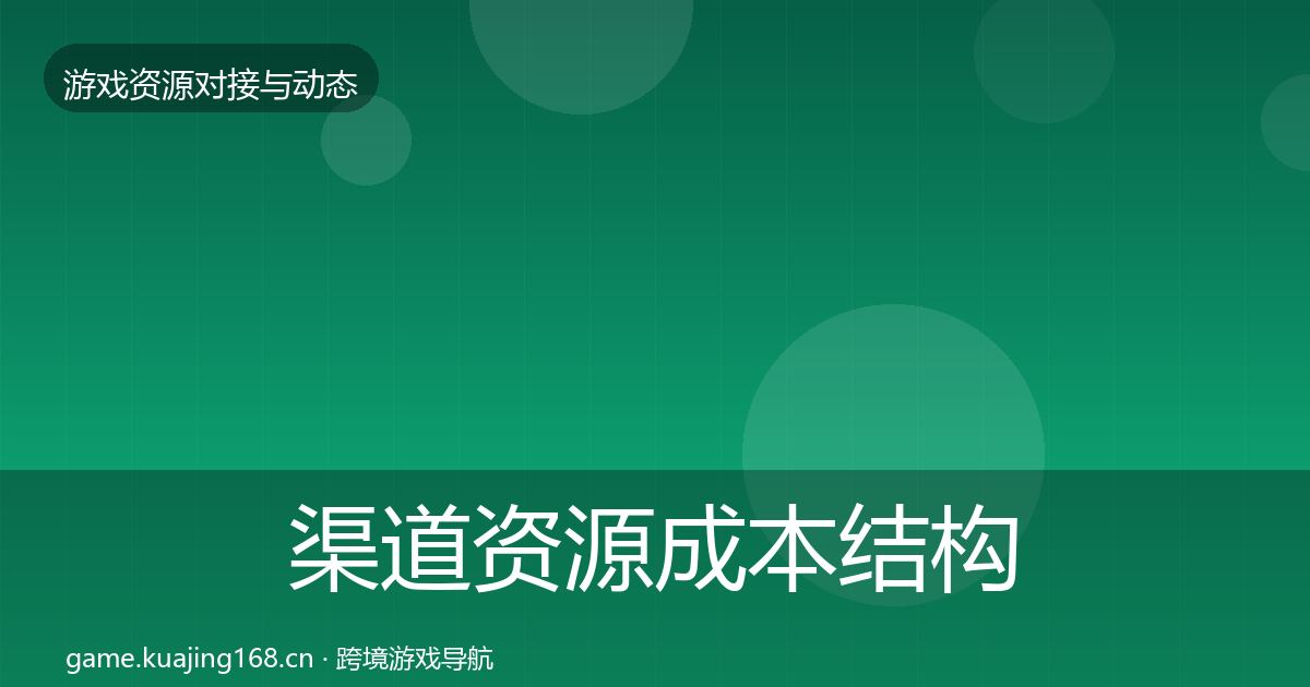 渠道资源成本结构分析实践指南·第2786篇