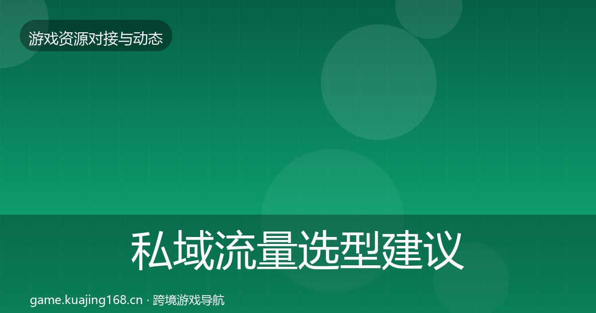 私域流量选型建议要点梳理·第2820篇