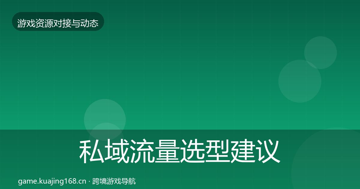 私域流量选型建议要点梳理·第2860篇