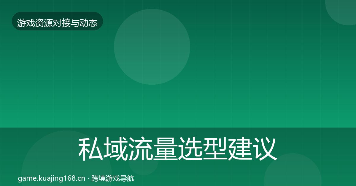 私域流量选型建议要点梳理·第2900篇