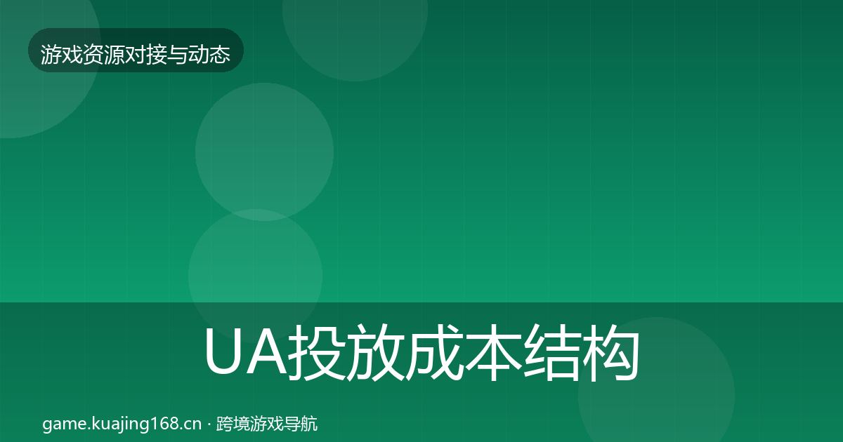 UA投放成本结构分析入门到进阶