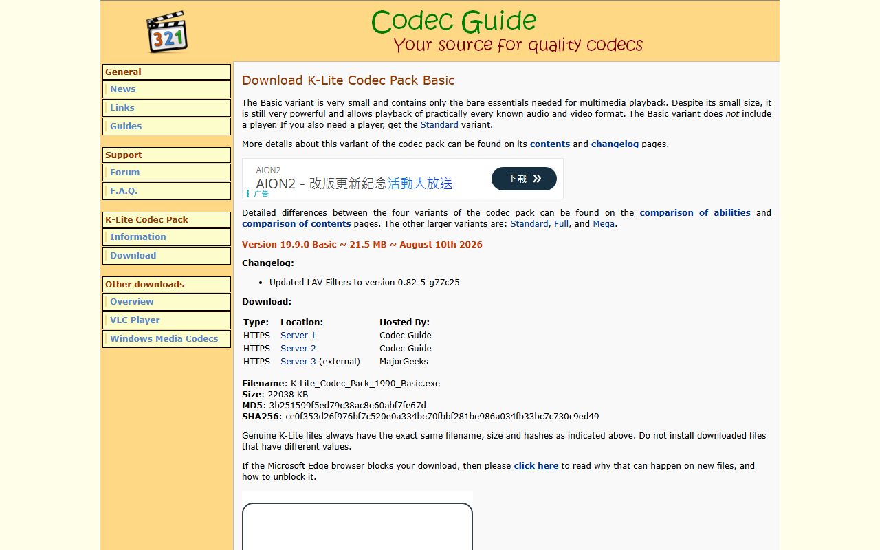 K-Lite Codec Pack